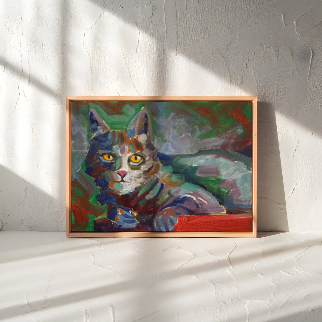 Original Artwork - Brindle Cat "Lexie May" by Gene Dillard