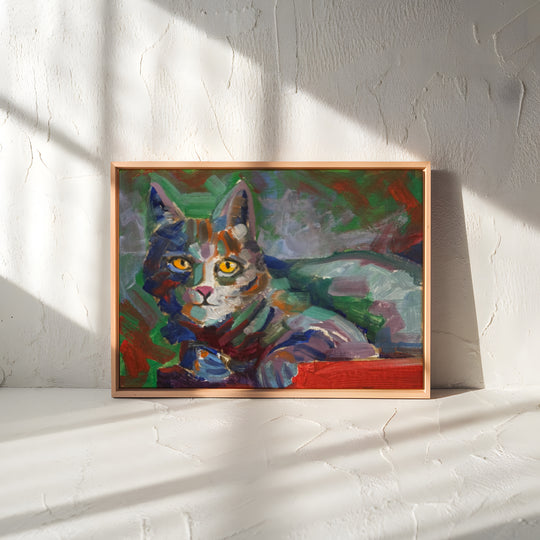 Original Artwork - Brindle Cat "Lexie May" by Gene Dillard