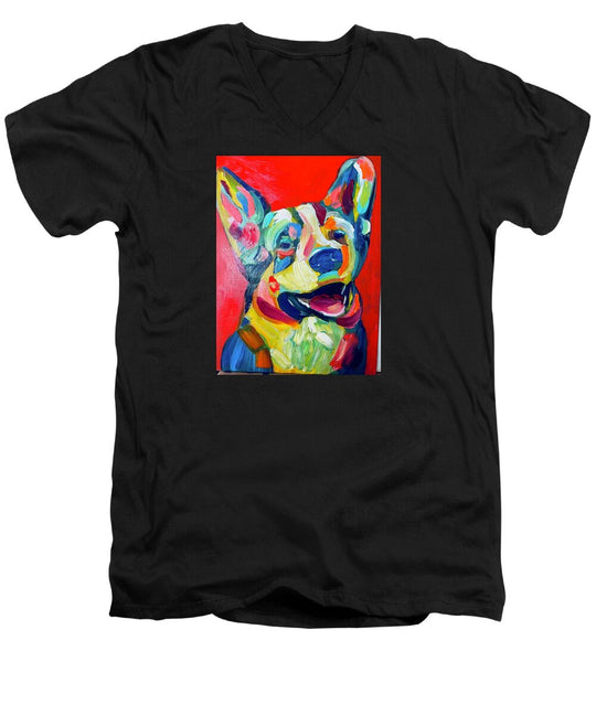 Corgi - Men's V-Neck T-Shirt