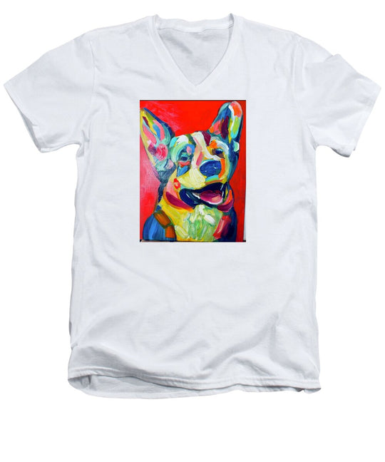 Corgi - Men's V-Neck T-Shirt