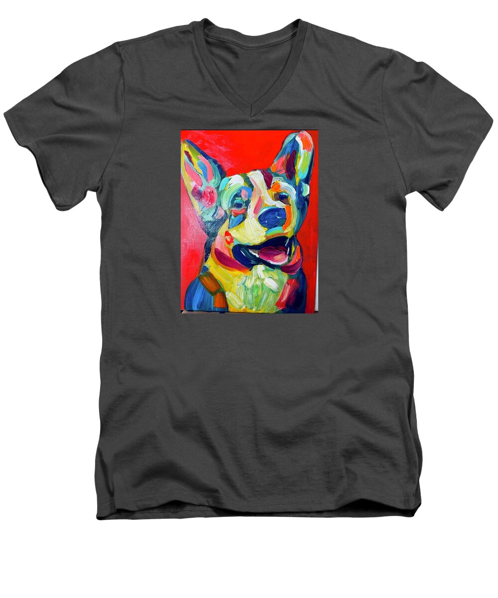 Corgi - Men's V-Neck T-Shirt