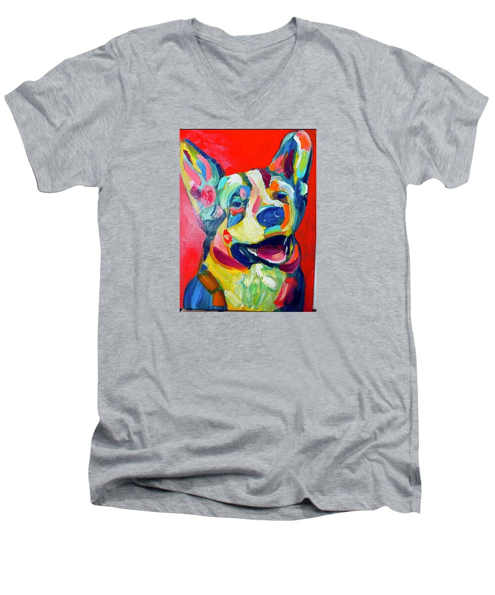 Corgi - Men's V-Neck T-Shirt