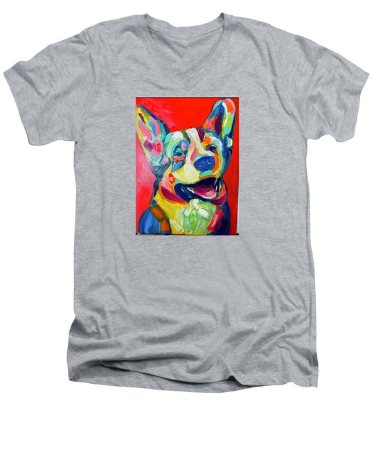 Corgi - Men's V-Neck T-Shirt