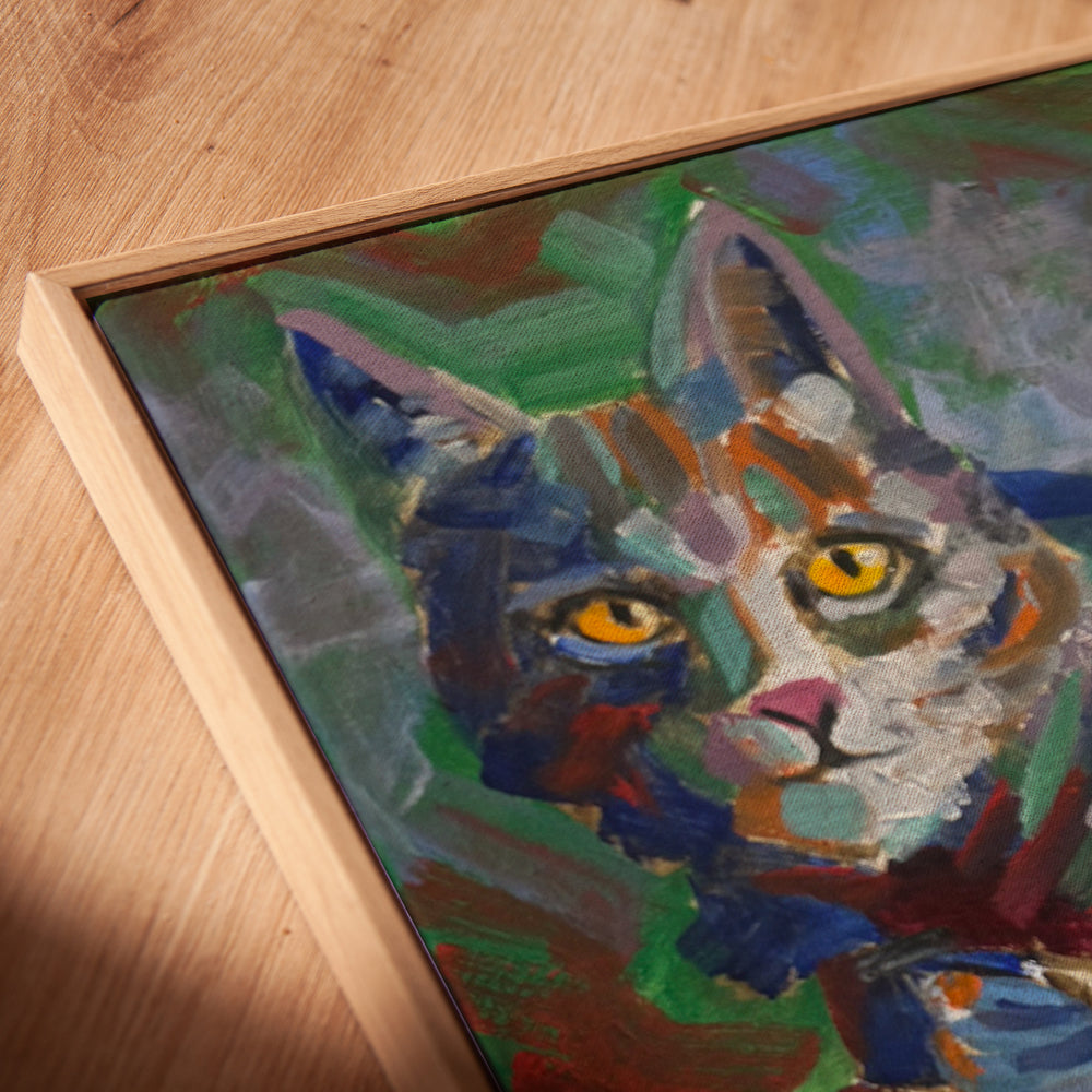 Original Artwork - Brindle Cat "Lexie May" by Gene Dillard