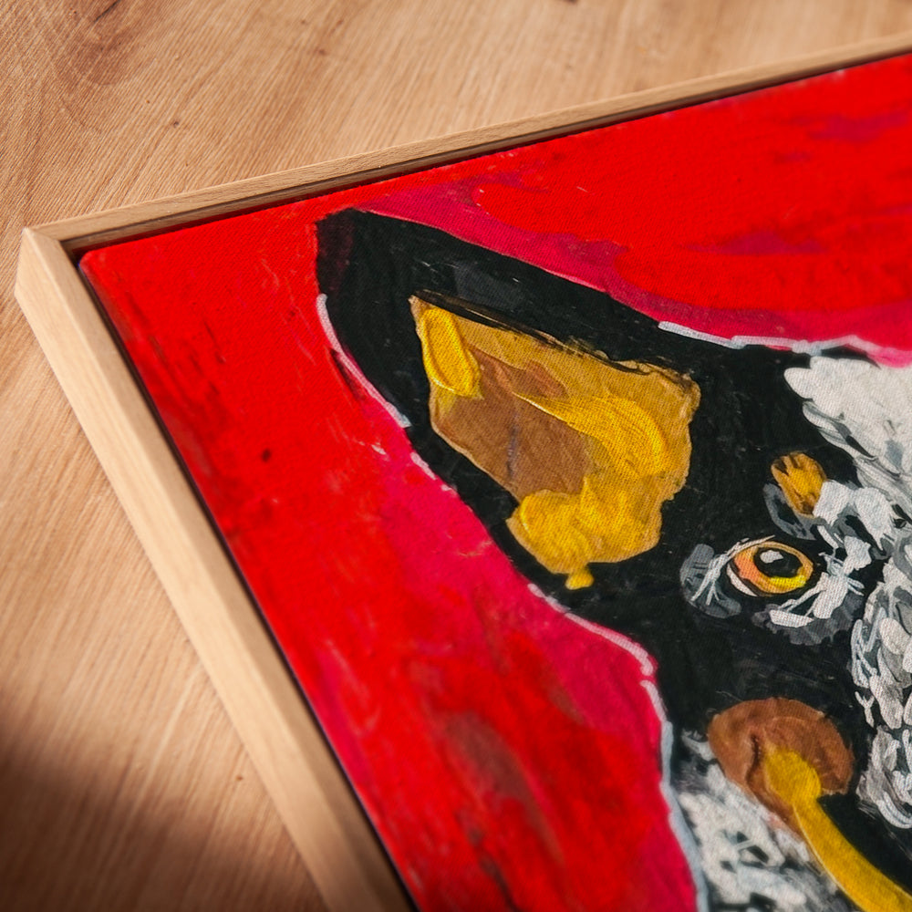 Original Artwork - Shepherd Mix "Rowdy" by Katy Irwin
