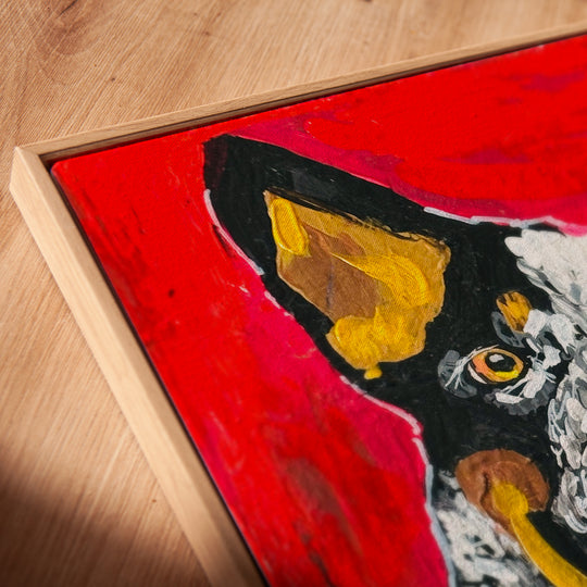 Original Artwork - Shepherd Mix "Rowdy" by Katy Irwin