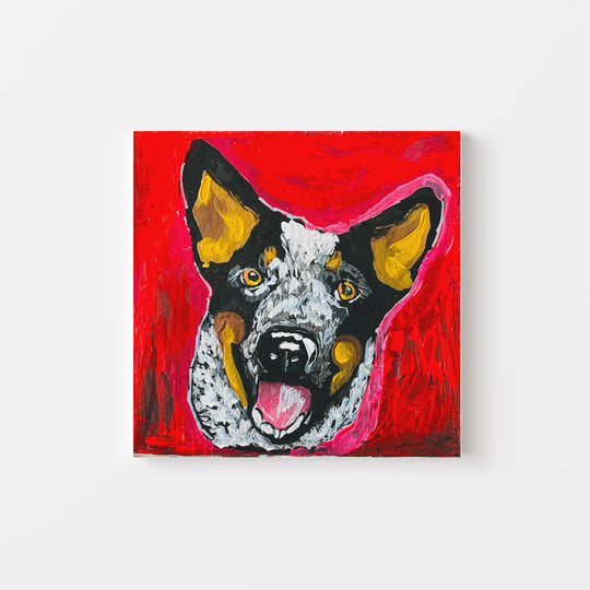 Original Artwork - Shepherd Mix "Rowdy" by Katy Irwin