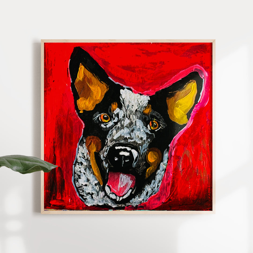 Original Artwork - Shepherd Mix "Rowdy" by Katy Irwin
