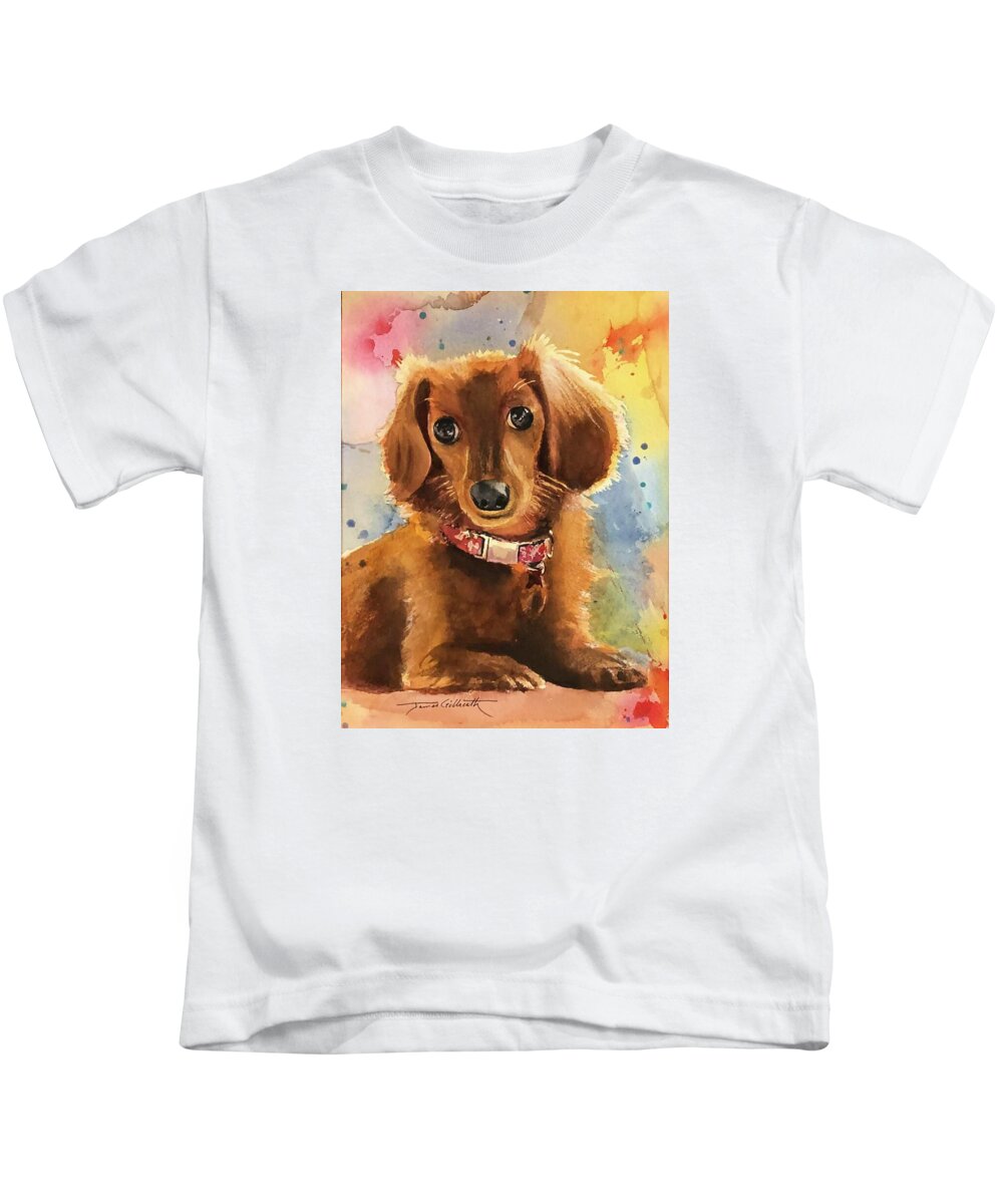 Longhair Dachsund - Kids T-Shirt