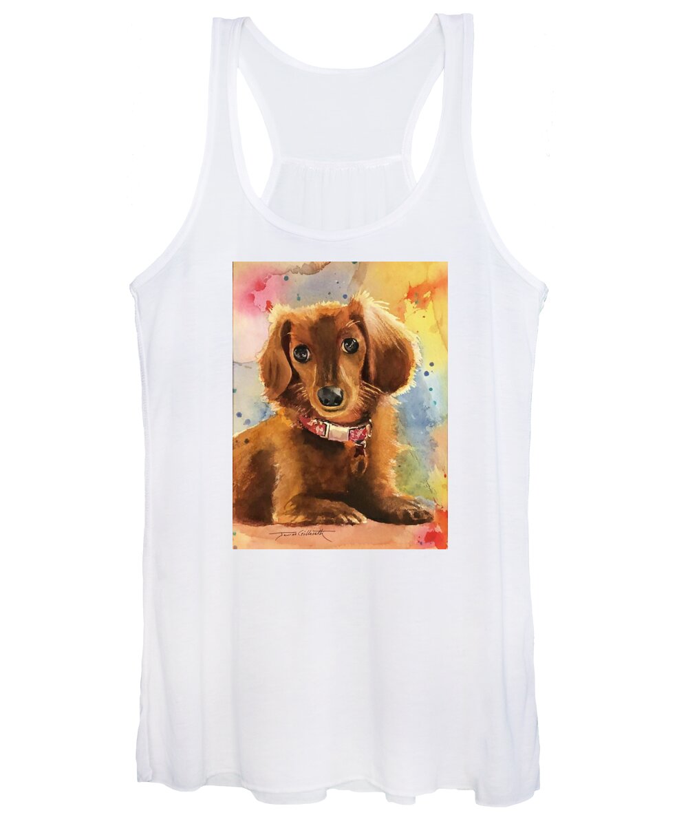 Longhair Dachsund - Women's Tank Top