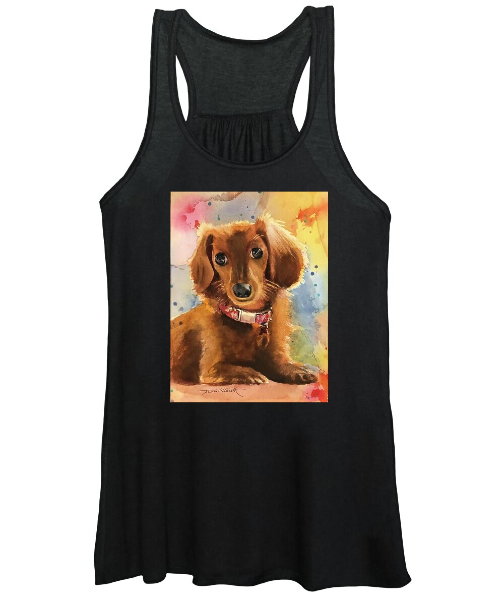 Longhair Dachsund - Women's Tank Top