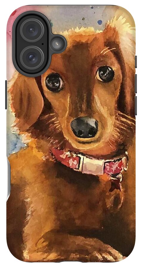 Longhair Dachsund - Phone Case