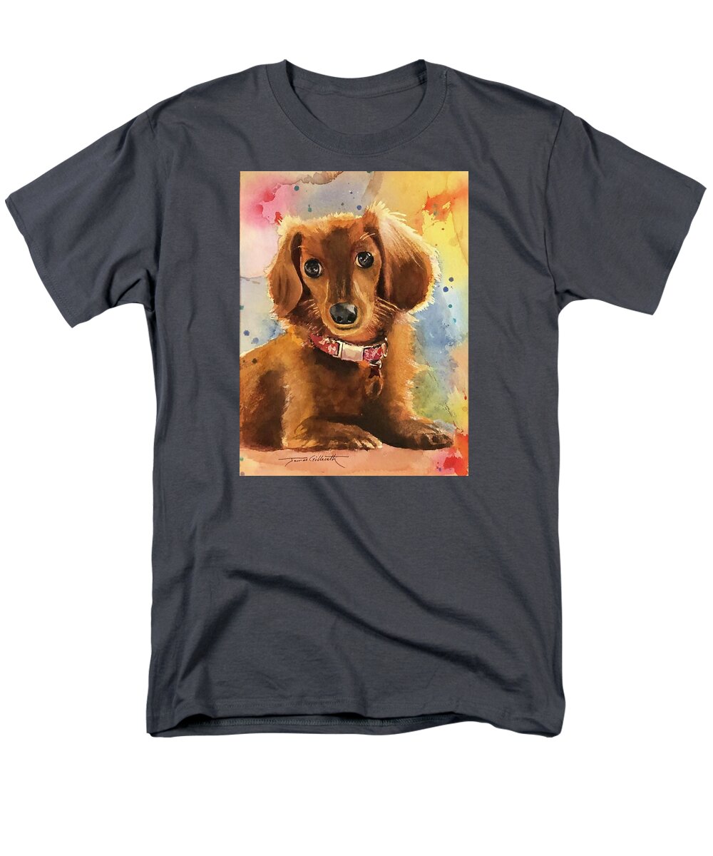 Longhair Dachsund - Men's T-Shirt  (Regular Fit)