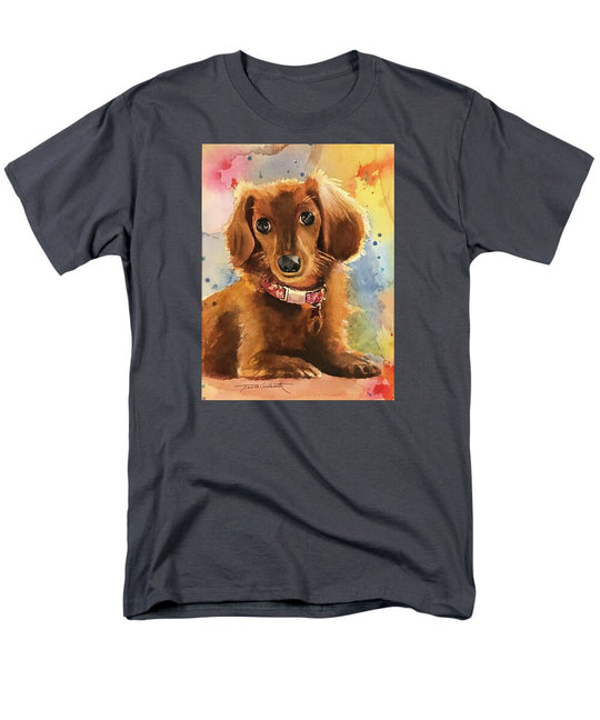 Longhair Dachsund - Men's T-Shirt  (Regular Fit)