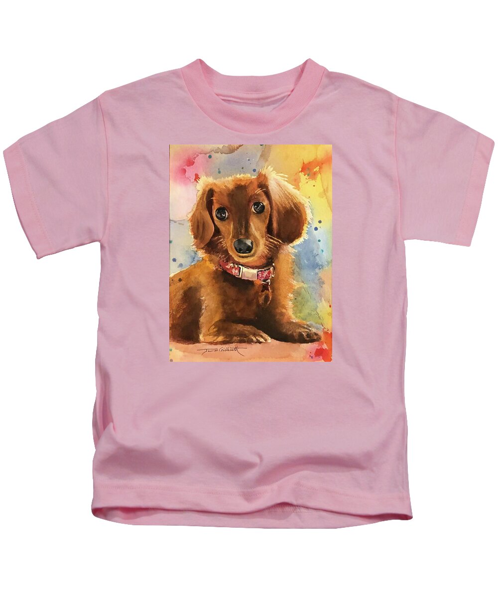 Longhair Dachsund - Kids T-Shirt