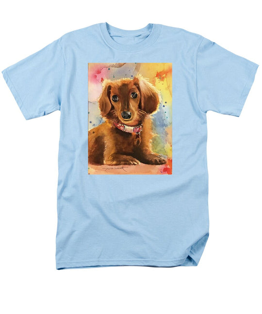 Longhair Dachsund - Men's T-Shirt  (Regular Fit)