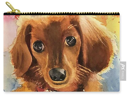 Longhair Dachsund - Zip Pouch