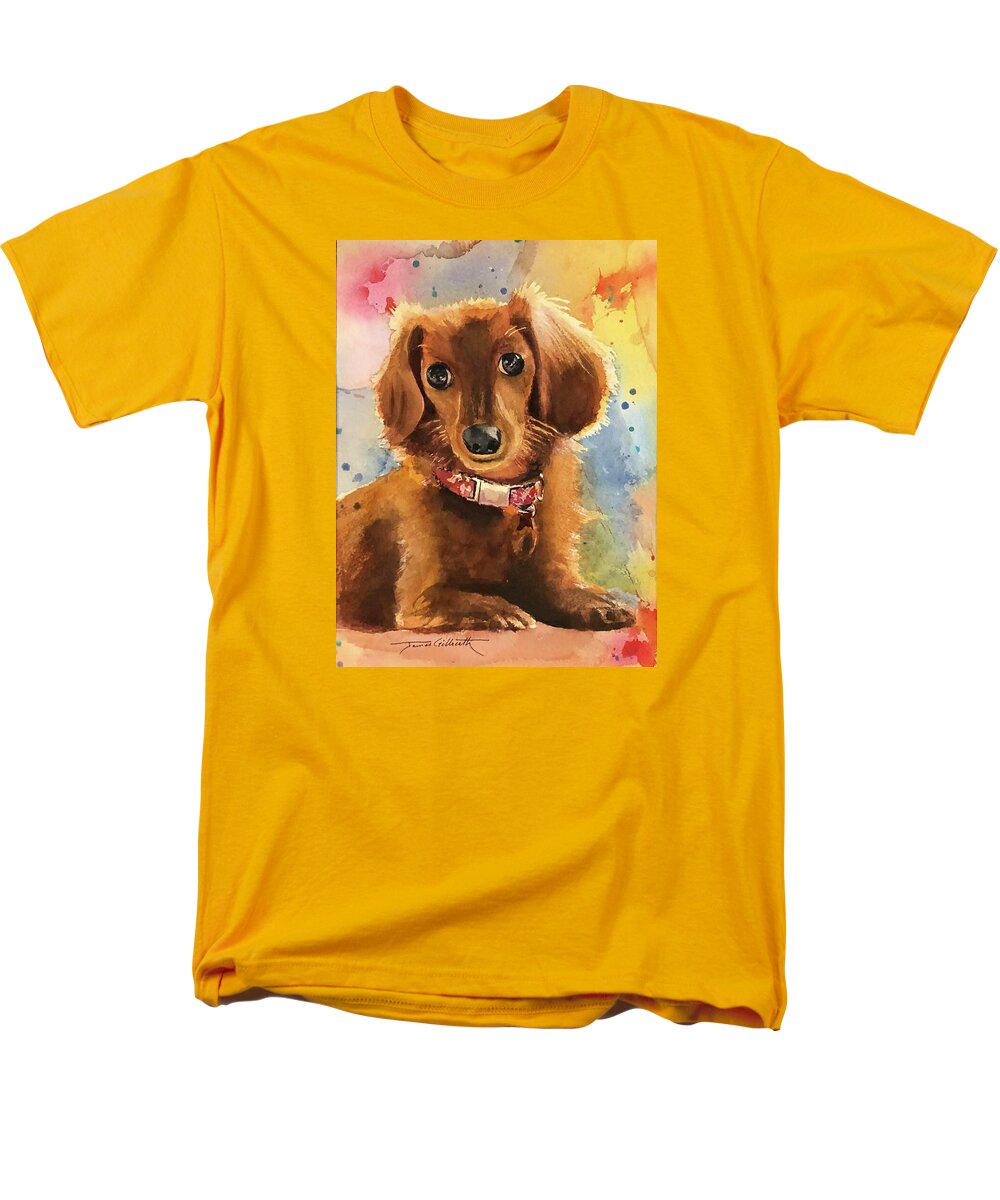 Longhair Dachsund - Men's T-Shirt  (Regular Fit)