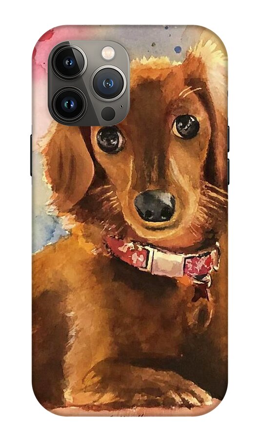 Longhair Dachsund - Phone Case