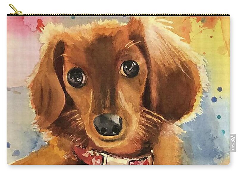 Longhair Dachsund - Zip Pouch