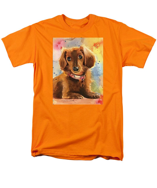Longhair Dachsund - Men's T-Shirt  (Regular Fit)
