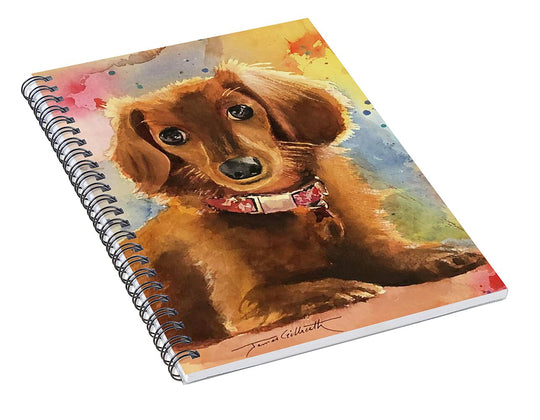 Longhair Dachsund - Spiral Notebook