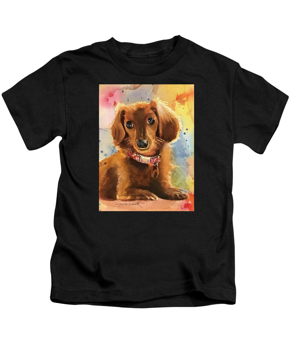 Longhair Dachsund - Kids T-Shirt
