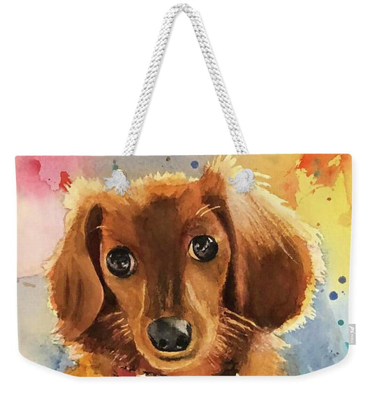 Longhair Dachsund - Weekender Tote Bag