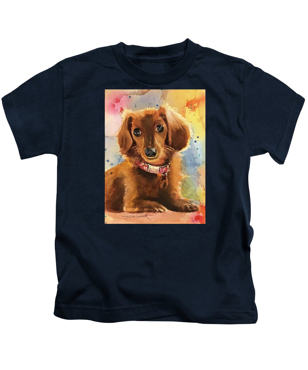 Longhair Dachsund - Kids T-Shirt