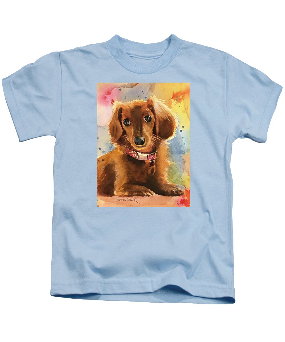 Longhair Dachsund - Kids T-Shirt