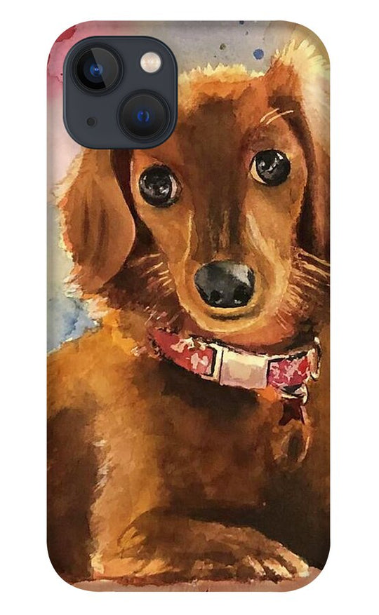 Longhair Dachsund - Phone Case