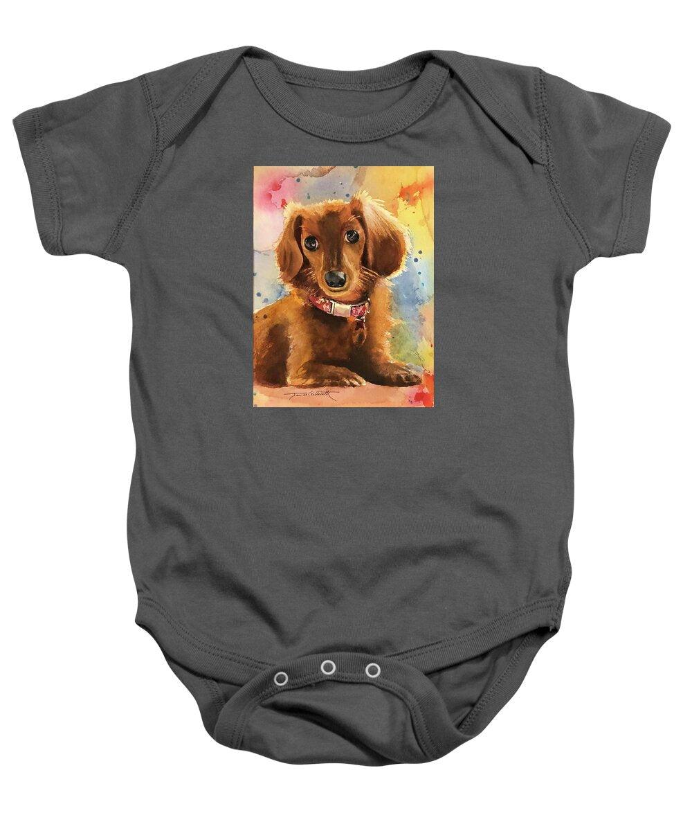 Longhair Dachsund - Baby Onesie