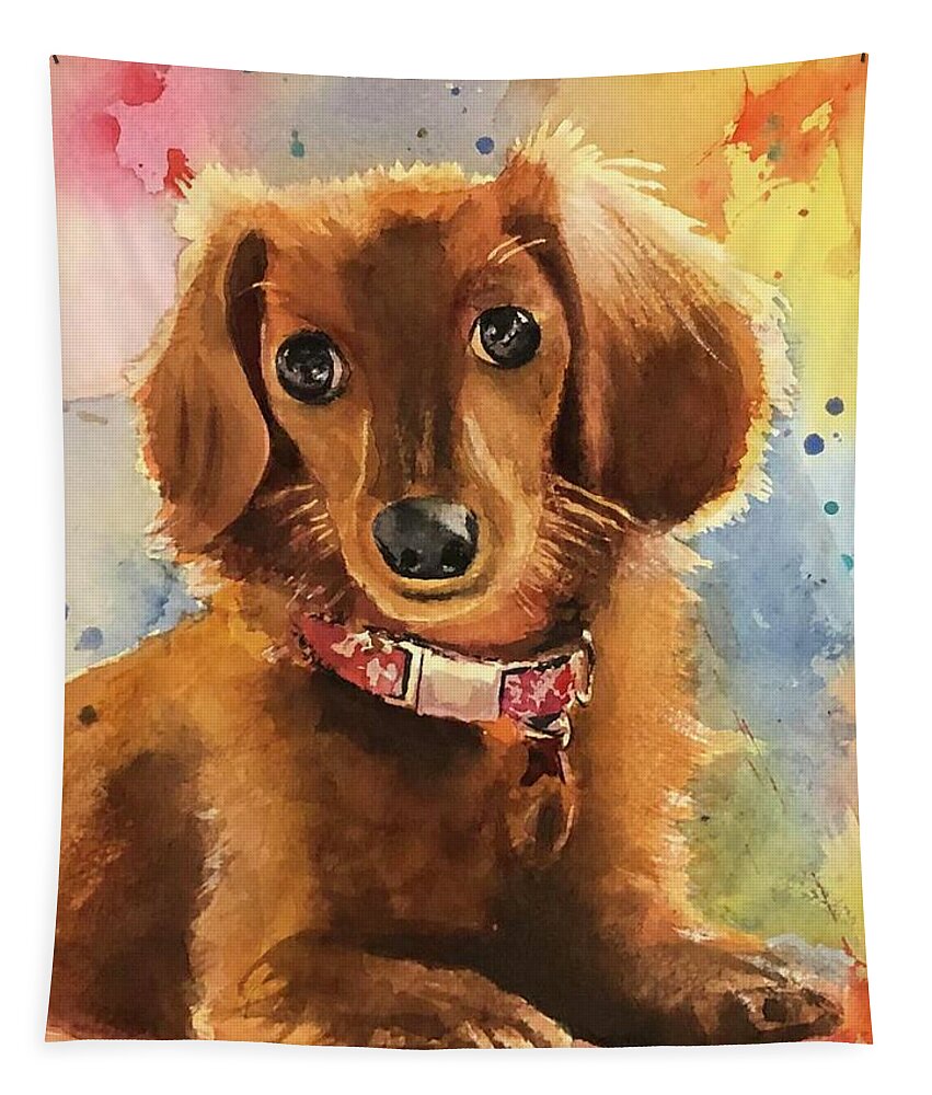 Longhair Dachsund - Tapestry