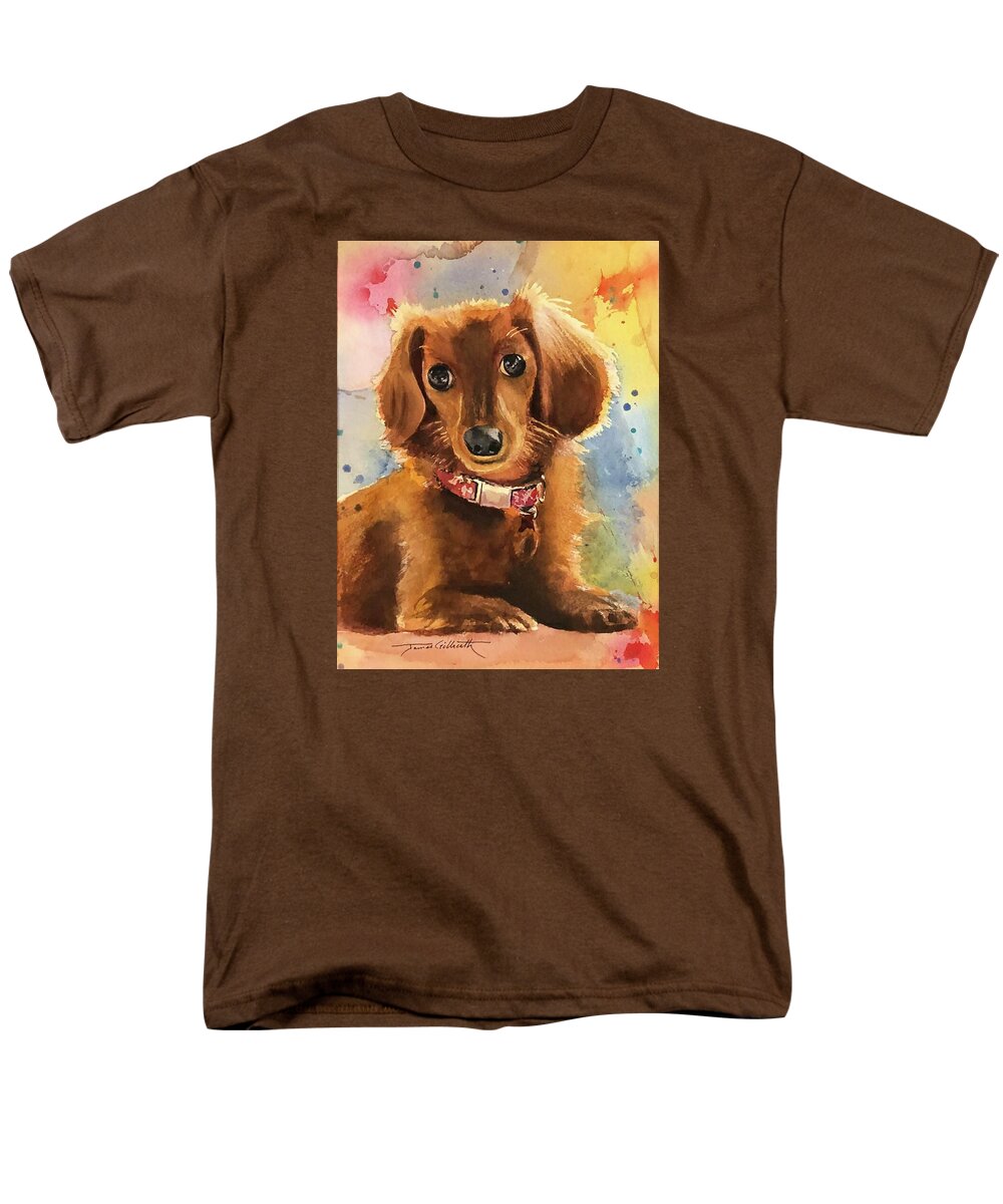 Longhair Dachsund - Men's T-Shirt  (Regular Fit)