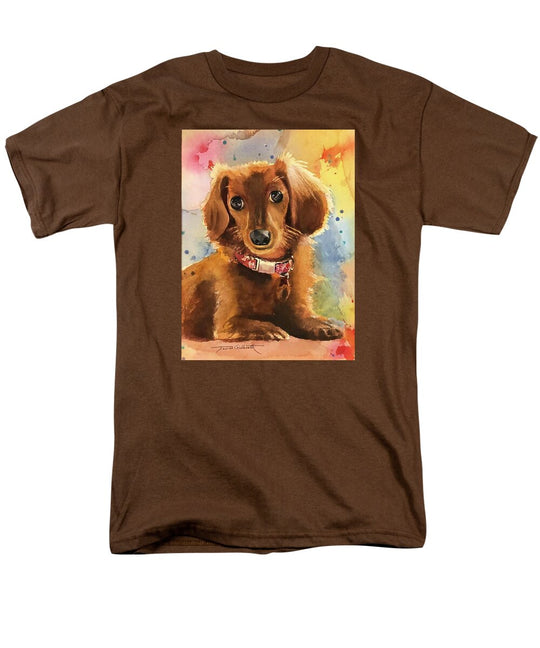 Longhair Dachsund - Men's T-Shirt  (Regular Fit)