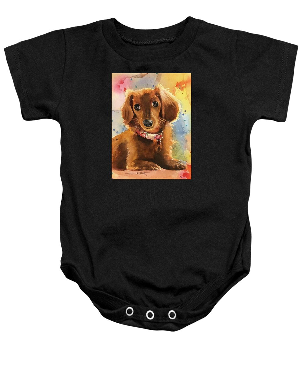 Longhair Dachsund - Baby Onesie