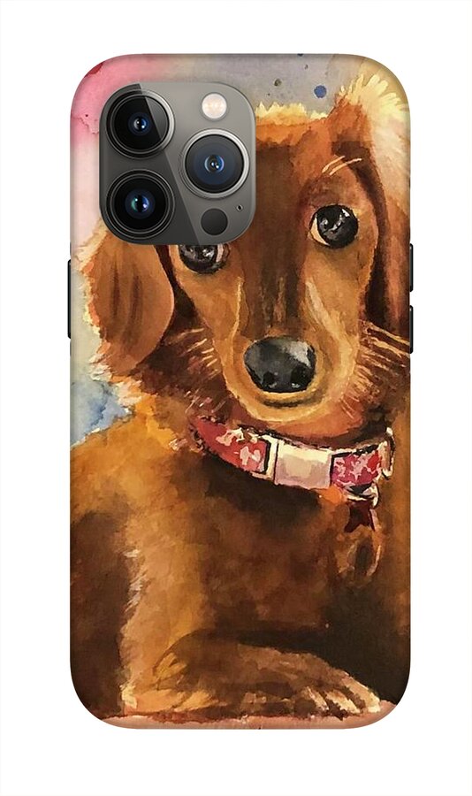 Longhair Dachsund - Phone Case