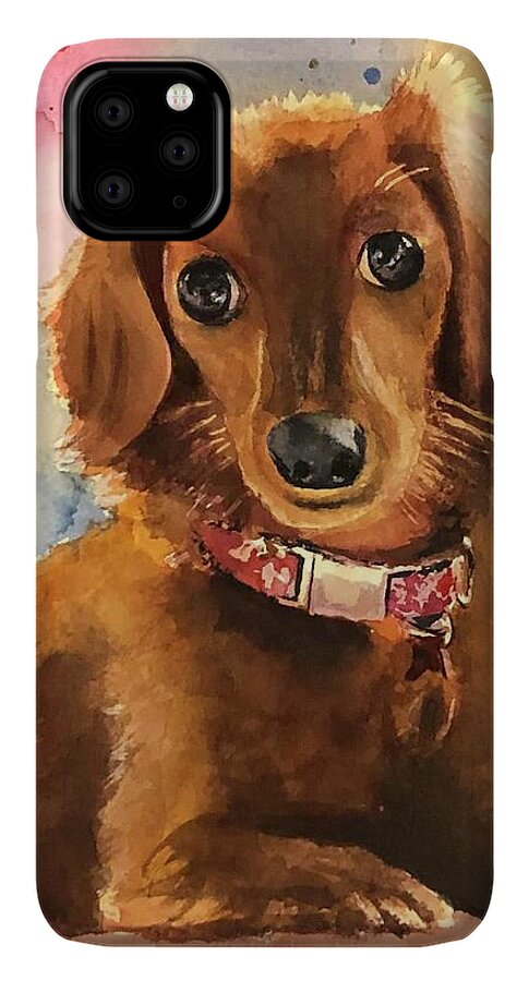 Longhair Dachsund - Phone Case