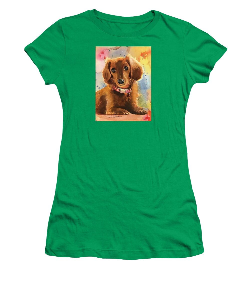 Longhair Dachsund - Women's T-Shirt