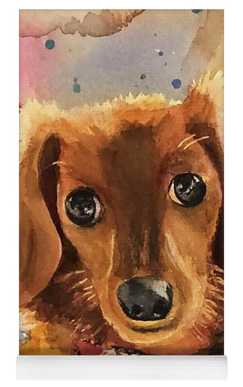 Longhair Dachsund - Yoga Mat