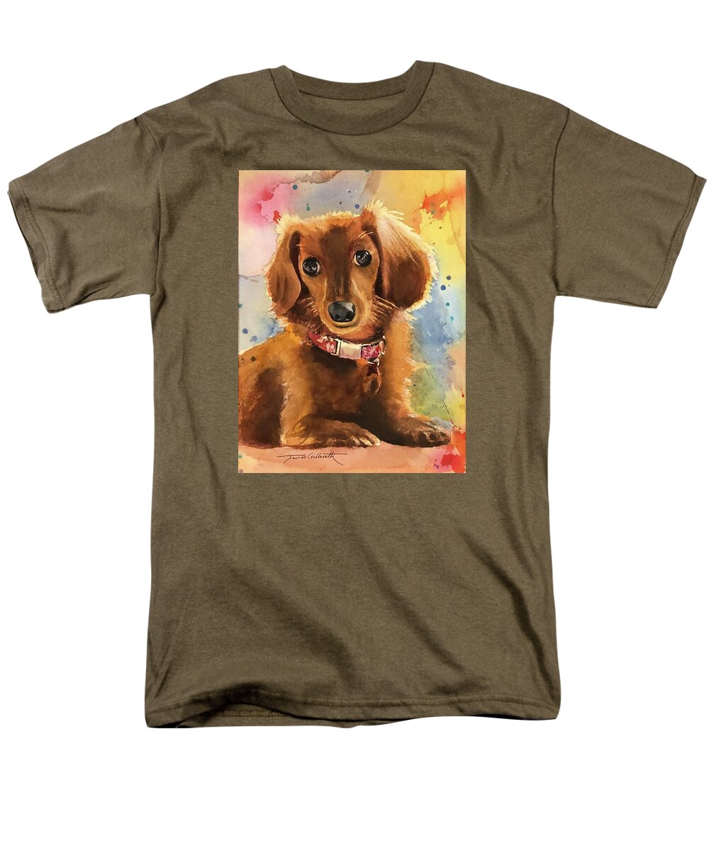 Longhair Dachsund - Men's T-Shirt  (Regular Fit)