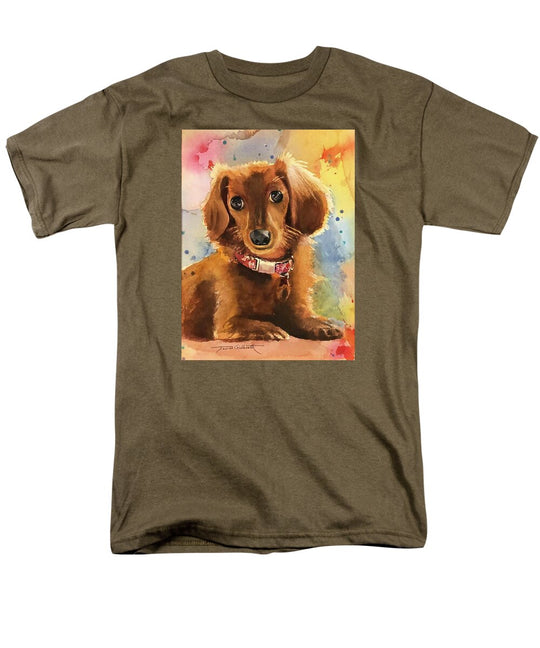 Longhair Dachsund - Men's T-Shirt  (Regular Fit)