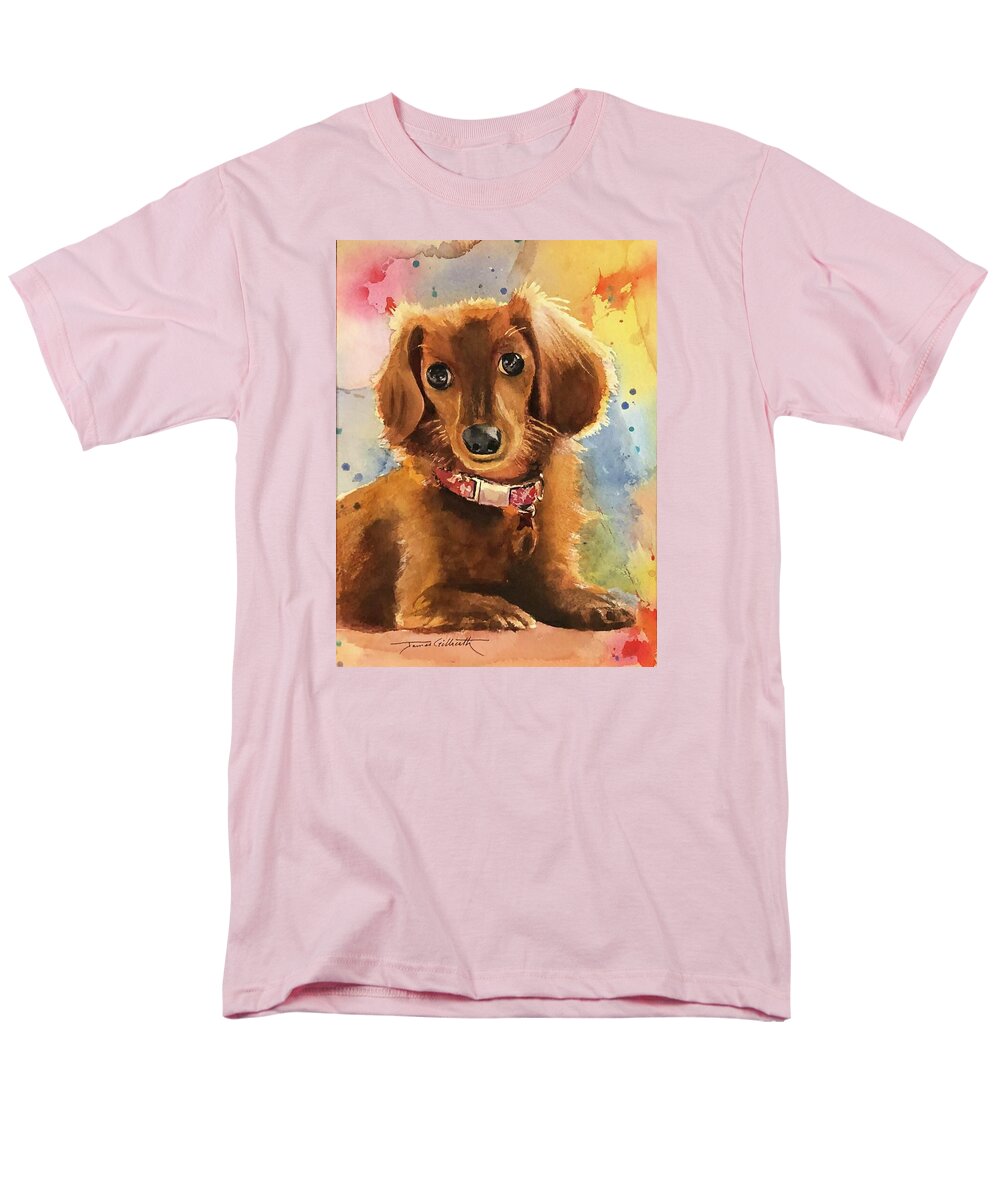 Longhair Dachsund - Men's T-Shirt  (Regular Fit)