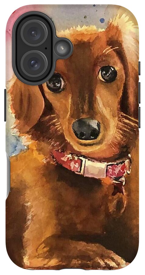 Longhair Dachsund - Phone Case