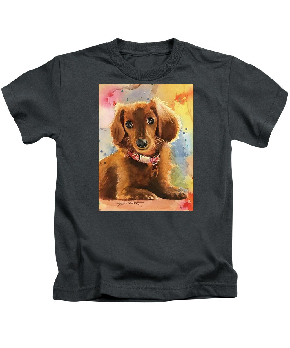 Longhair Dachsund - Kids T-Shirt