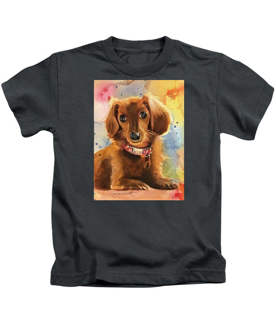 Longhair Dachsund - Kids T-Shirt