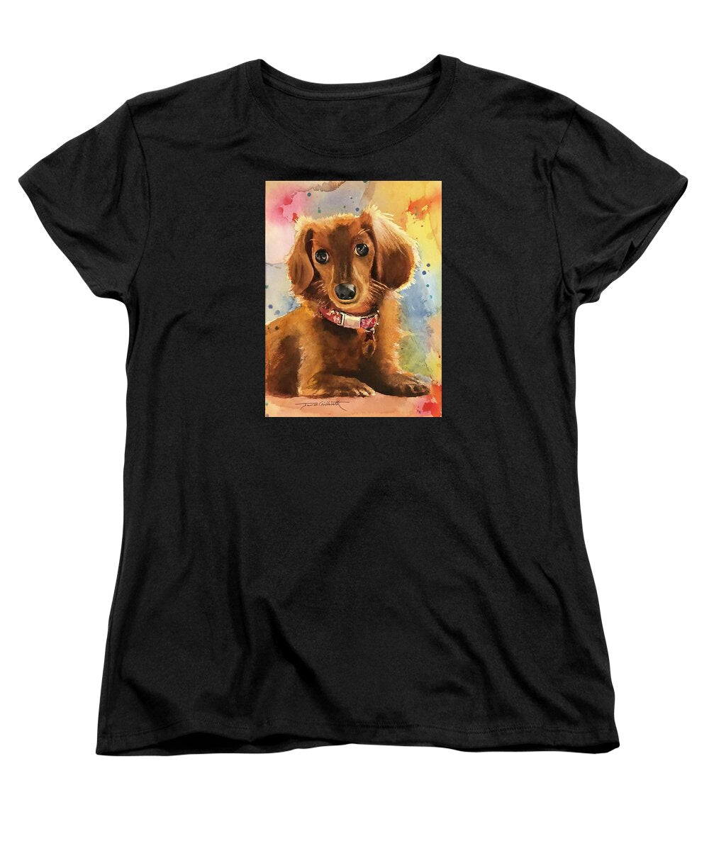 Longhair Dachsund - Women's T-Shirt (Standard Fit)