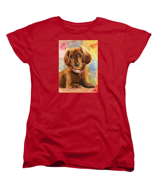 Longhair Dachsund - Women's T-Shirt (Standard Fit)