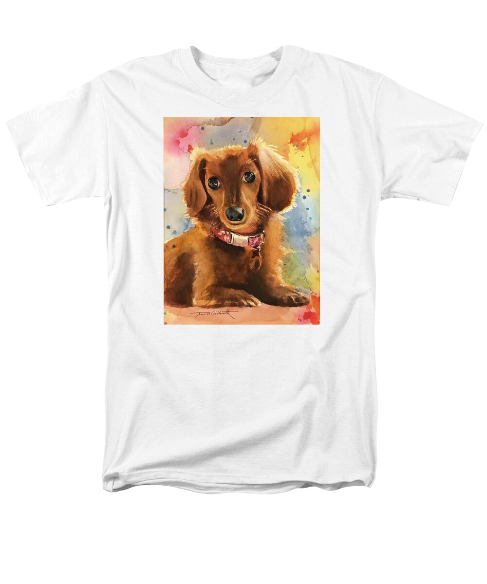 Longhair Dachsund - Men's T-Shirt  (Regular Fit)