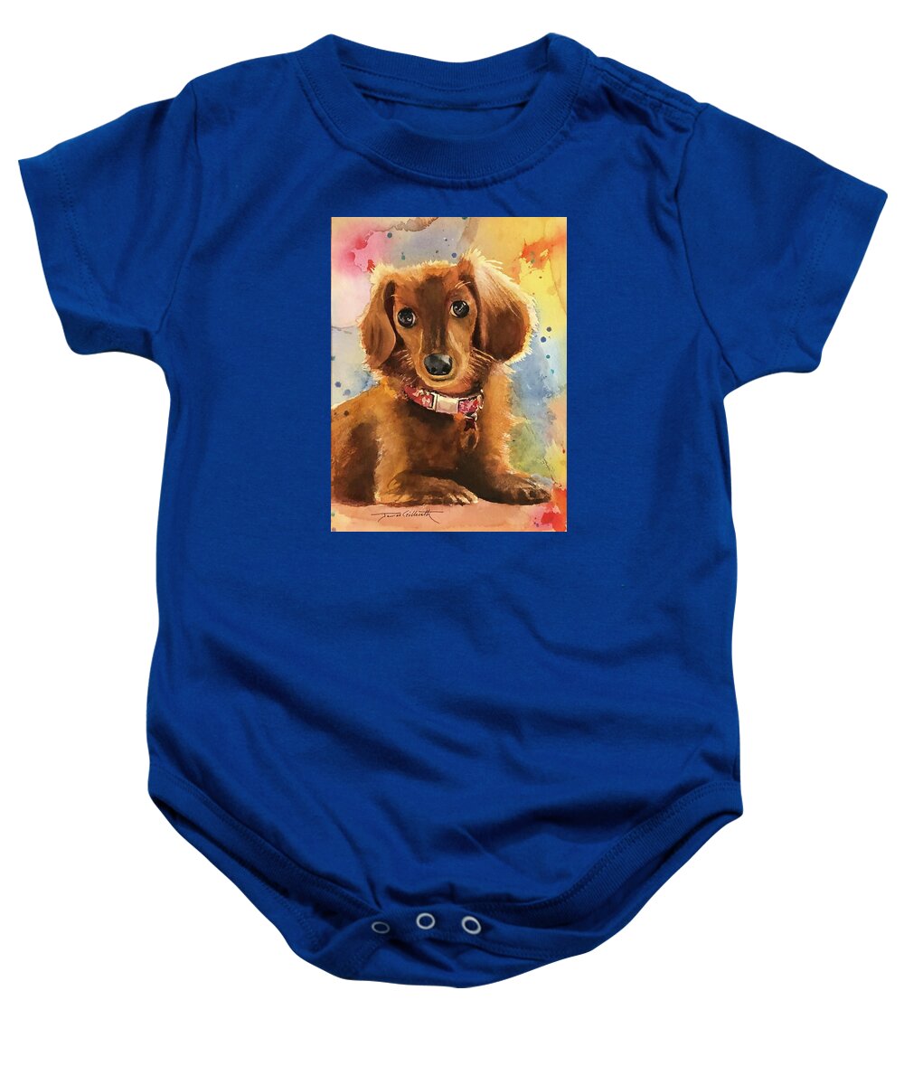 Longhair Dachsund - Baby Onesie